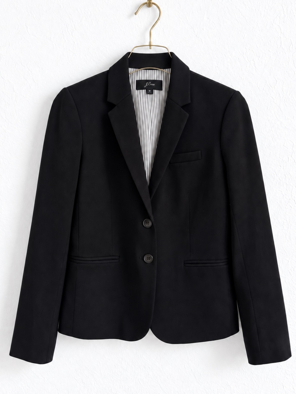 J.Crew Black Tailored Blazer Extra Small Stretch Suit Jacket